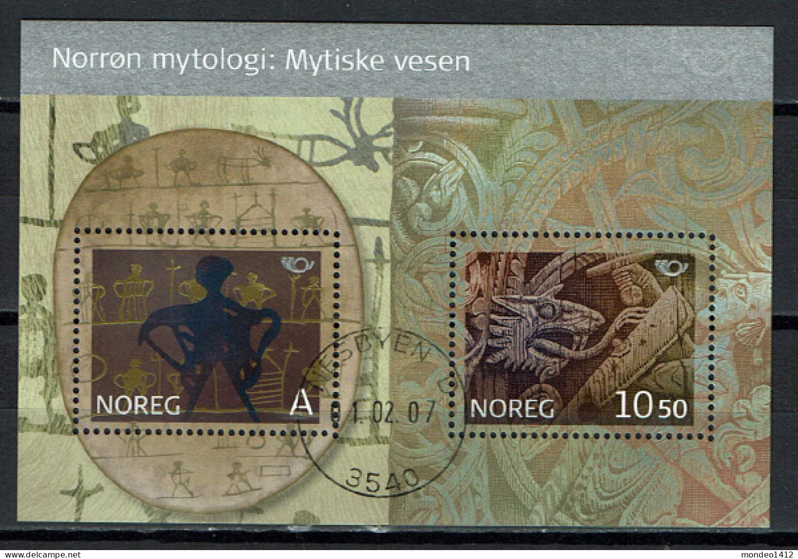 Norway 2006 - Yv. Bloc 31 -  Mi. Block 30 - Gest./obl./used - NORDEN, Nordische Mythen - Mythologie - Blocs-feuillets