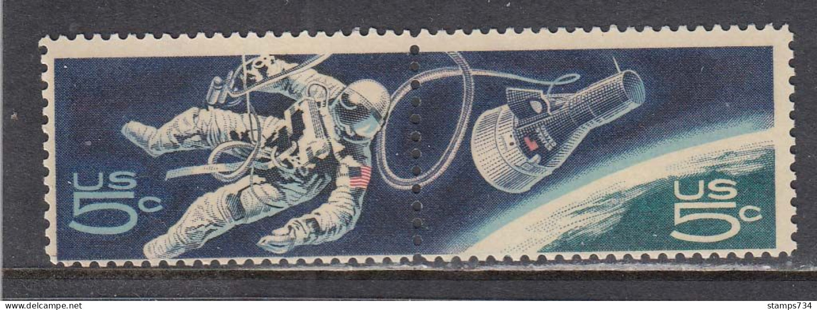 USA 1967 - Space, Set Of 2 Stamps, MNH** - Ongebruikt