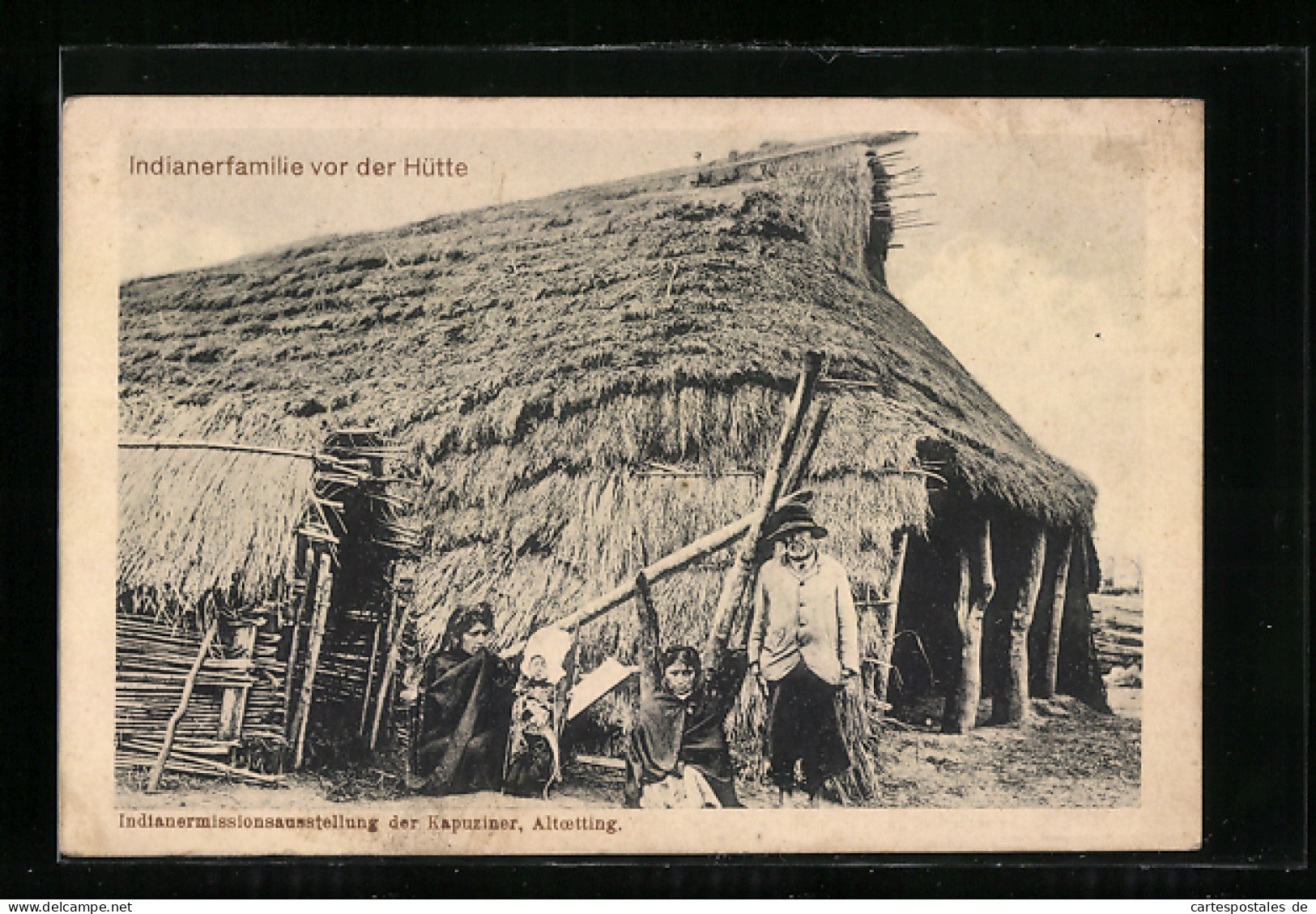 AK Chile, Indianerfamilie Vor Der Hütte  - Native Americans