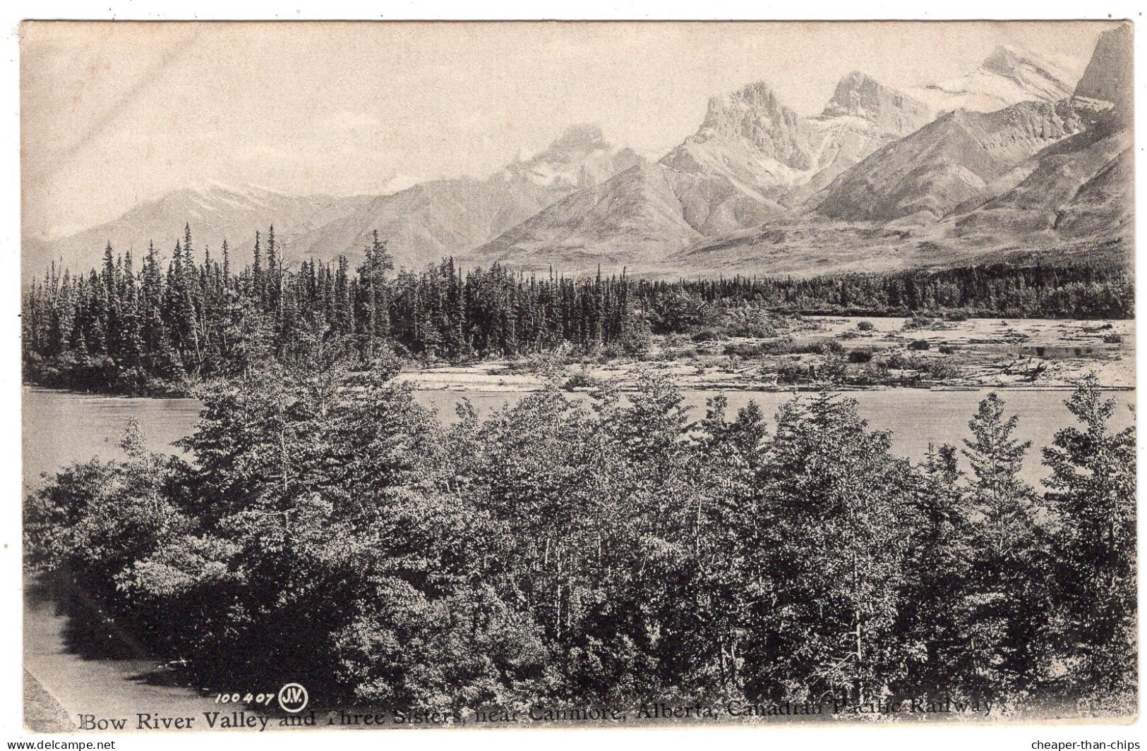 BOW RIVER VALLEY And Three Sisters, Near Canmore - Canadian Pacific Railway - Autres & Non Classés