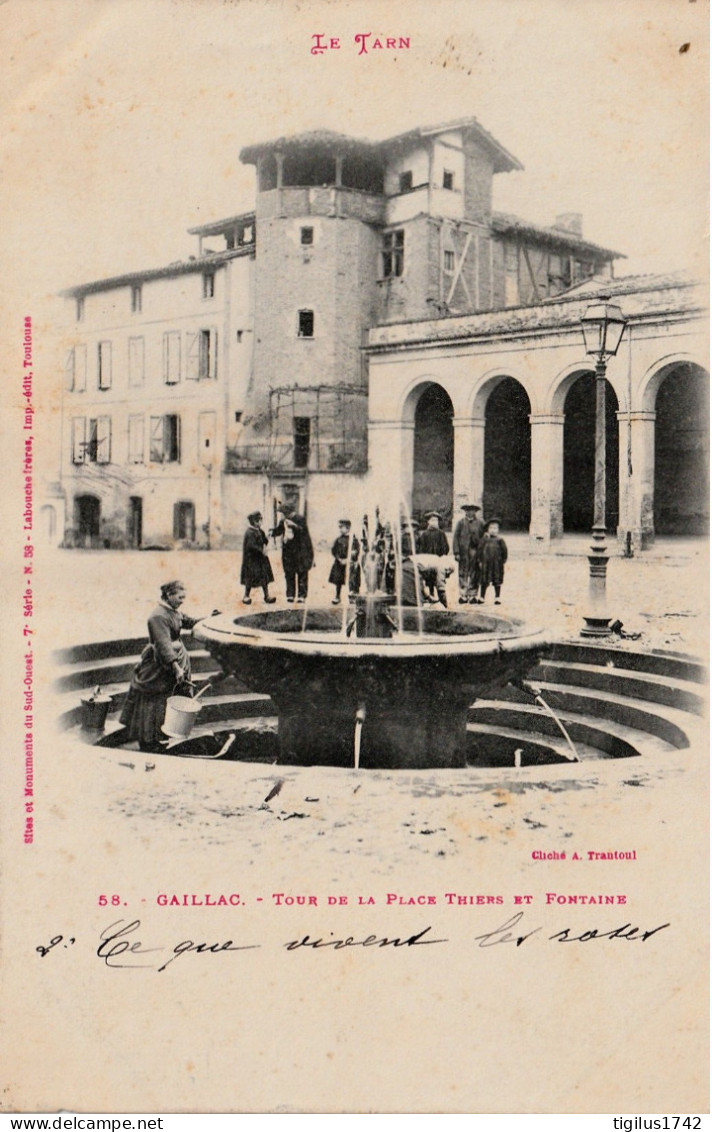 Gaillac Tour De La Place Thiers Et Fontaine - Gaillac