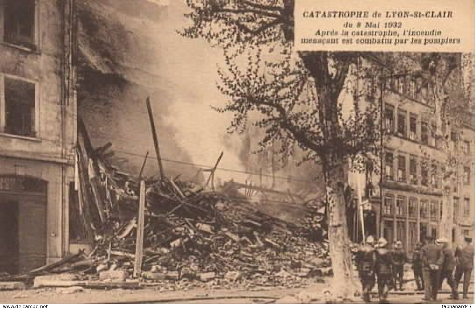 . 69 . LYON-ST-CLAIR . Catastrophe Du 8 Mai 1932 . Pompiers .......................... - Other & Unclassified