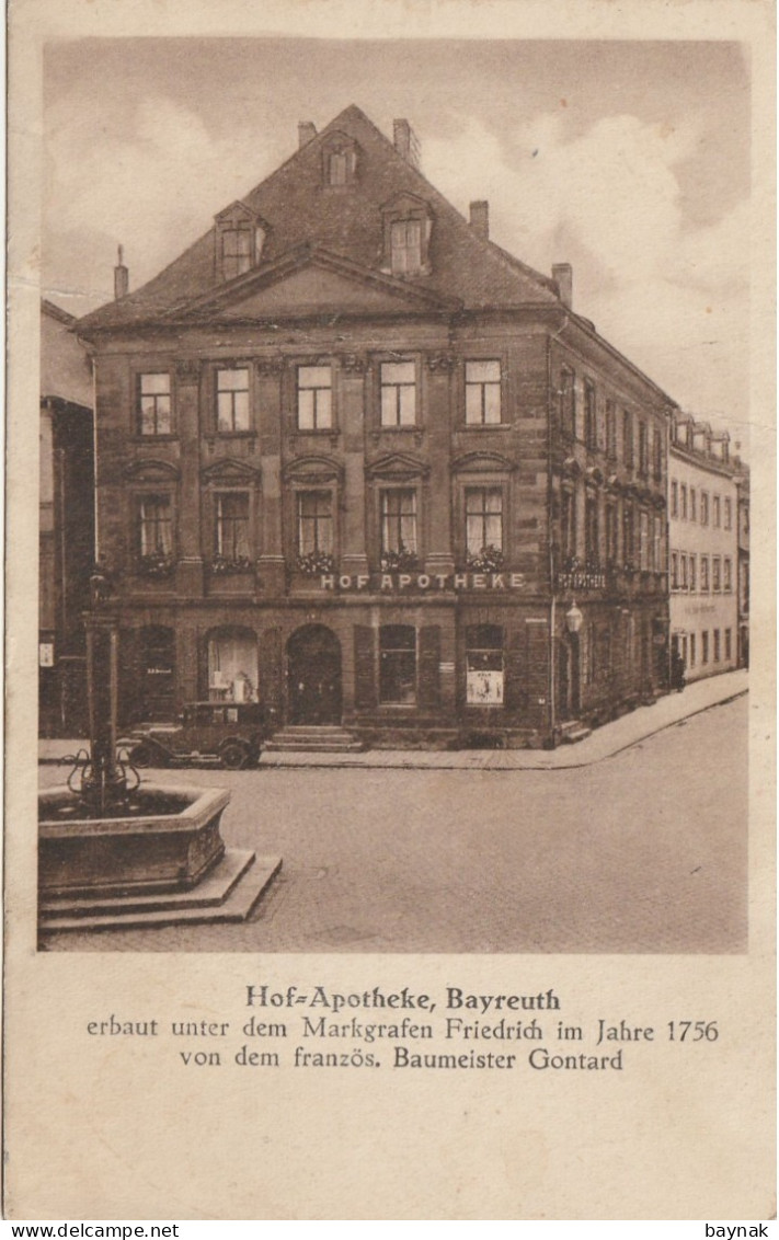 DE455   --   BAYREUTH  --  HOF - APOTHEKE  --  ERBAUT  UM JAHRE 1756 - Bayreuth
