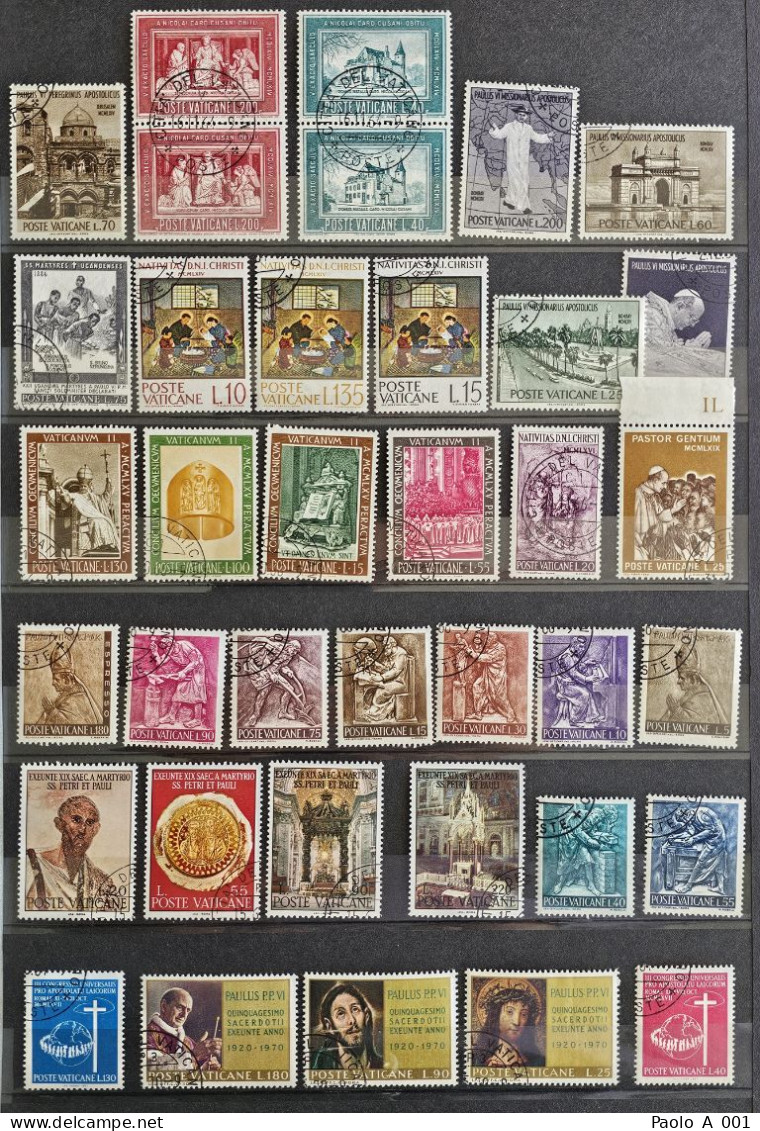 VATICAN VATICANO OUT OF 1964 - 1970 FIRST DAY CANCEL USED ALMOST ALL WITH FULLGUM - Oblitérés
