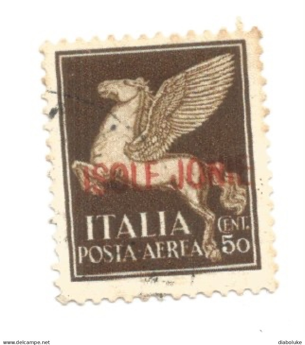 (COLONIE E POSSEDIMENTI) 1941, ISOLE JONIE, POSTA AEREA SOPRASTAMPATI, 50c - Francobollo Usato (CAT. SASSONE N.1) - Ionische Inseln