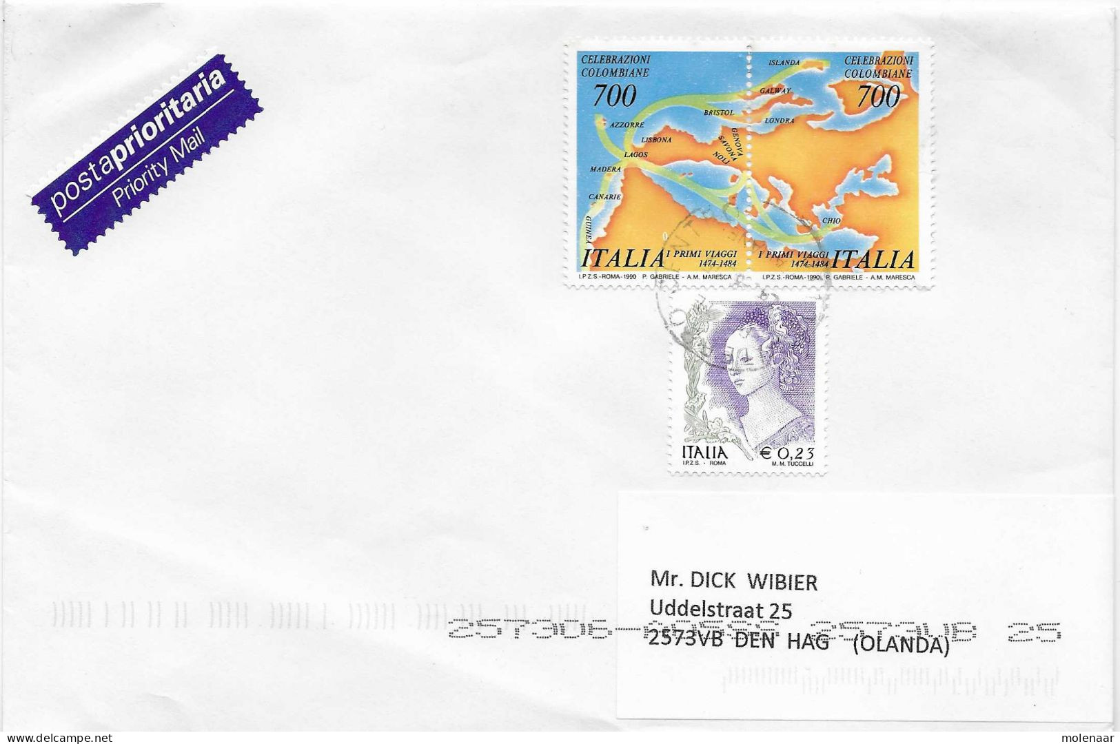 Postzegels > Europa > Italië > - Republiek > 1946-60>brief Met 3 Postzegels  (17710) - Autres & Non Classés