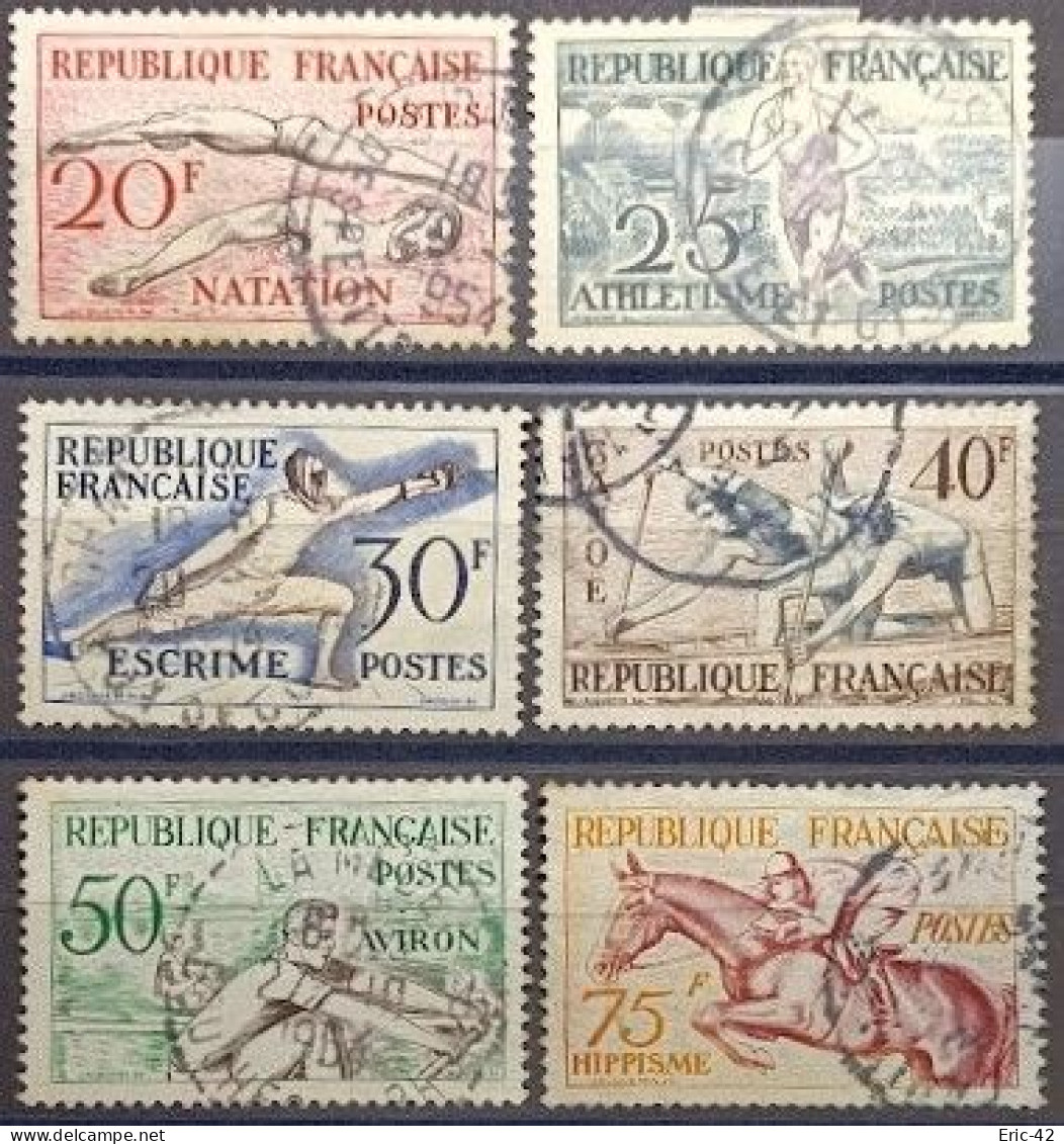 FRANCE N°960 à 965 Jeux Olympiques D’Helsinki. (USED) - Used Stamps