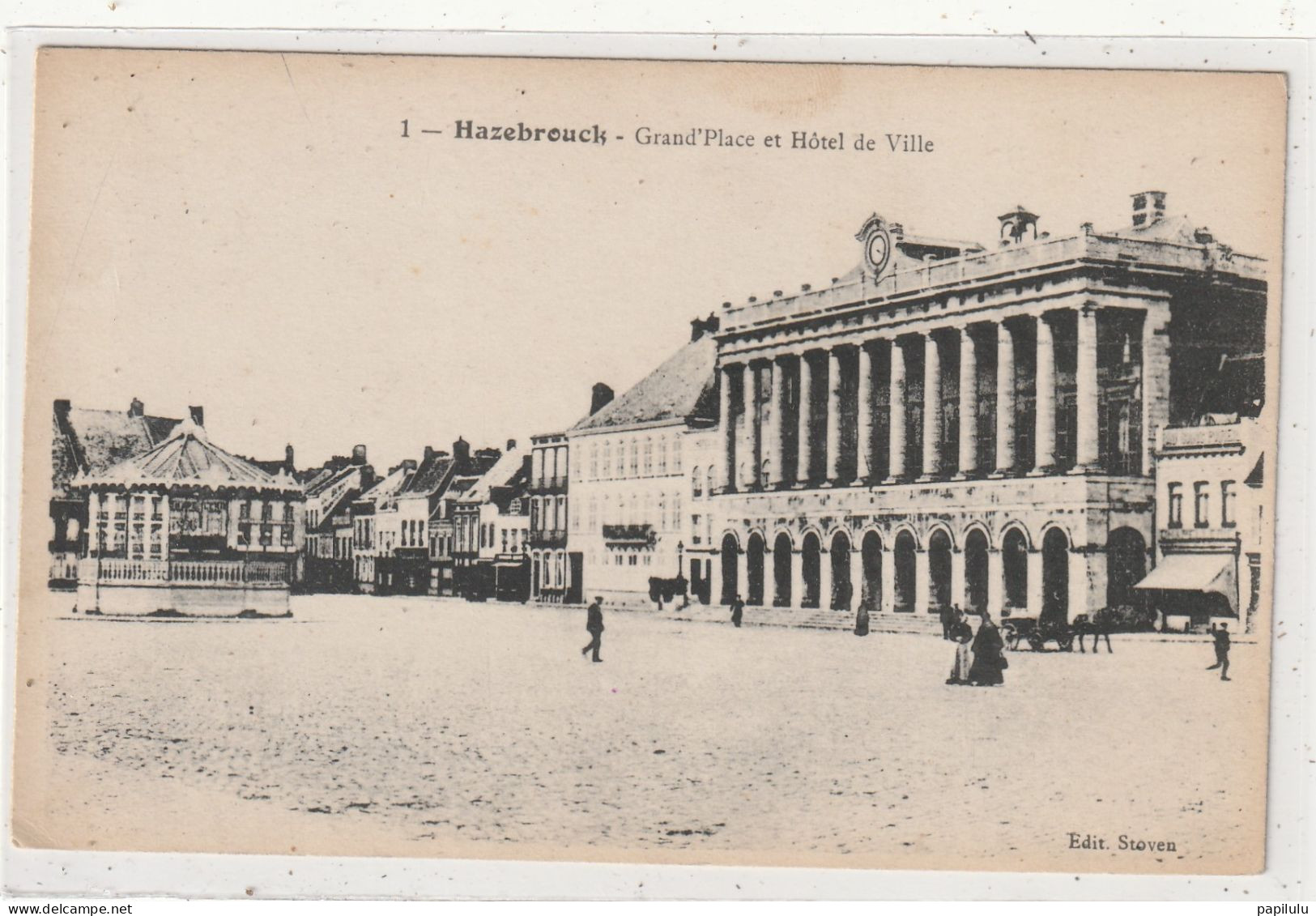 89 DEPT 59 : édit. Stoven N° 1 : Hazebrouck Grand'place Et Hôtel De Ville - Hazebrouck