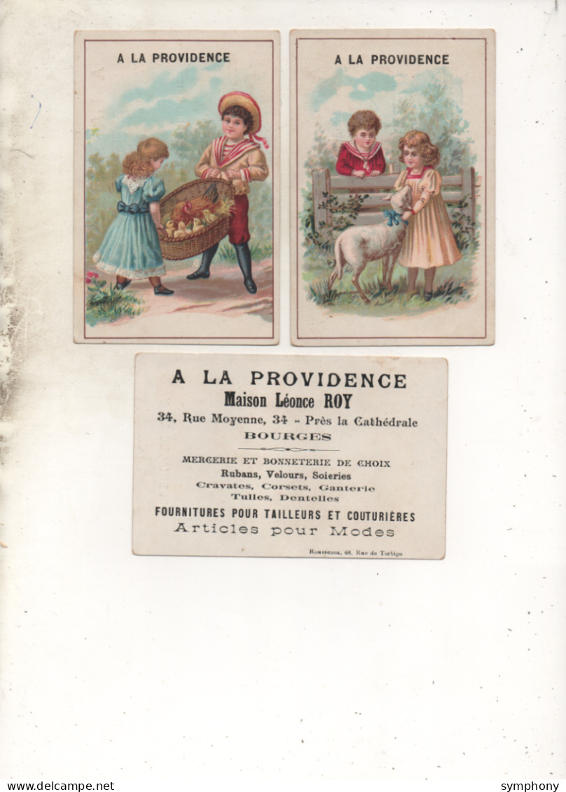 8 Chromos - A La Providence - ROY - Bourges -  Enfants - Mouton- Poussins - Papillon - Poupée - Chien- Danse - - Andere & Zonder Classificatie