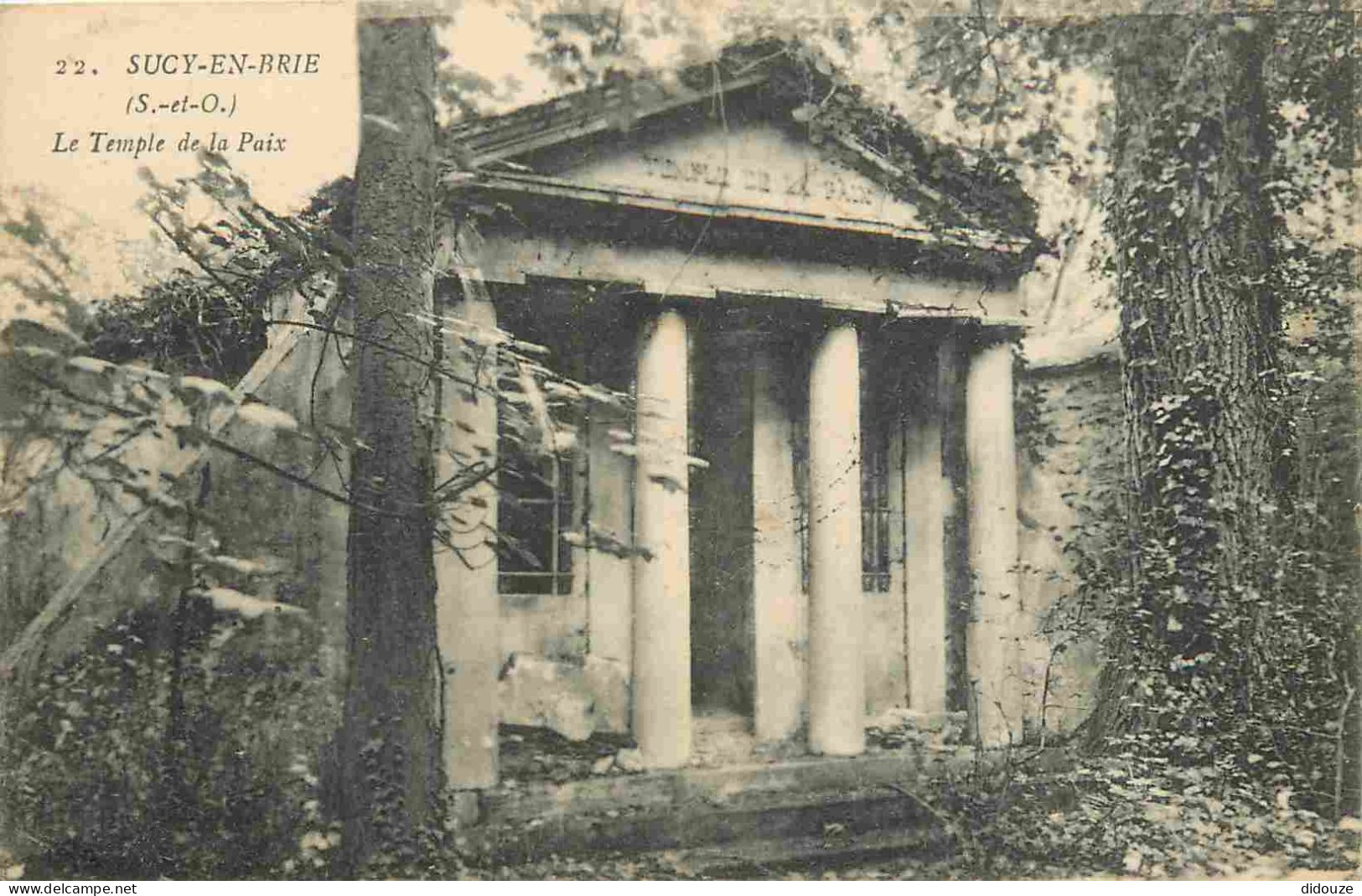 94 - Sucy En Brie - Le Temple De La Paix - CPA - Oblitération Ronde De 1918 - Voir Scans Recto-Verso - Sucy En Brie