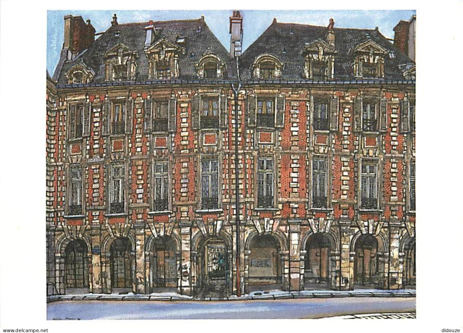 Art - Peinture - Kojiro Akagi - Place Des Vosges - Collection Le Paris D'Akagi - CPM - Carte Neuve - Voir Scans Recto-Ve - Paintings