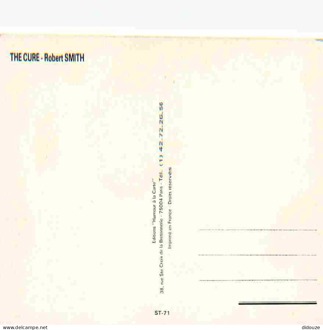 Musique - The Cure - Robert Smith - CPM - Voir Scans Recto-Verso - Music And Musicians