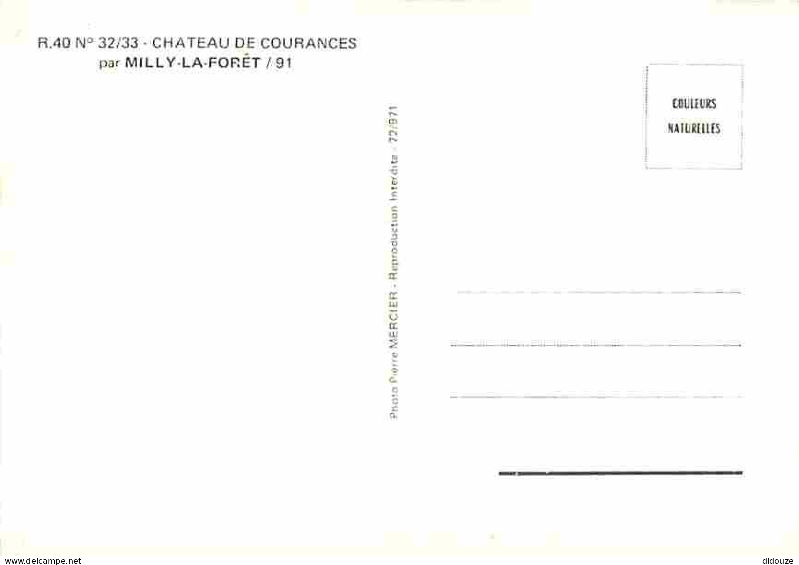 91 - Courances - Le Château De Courances Par Milly La Foret - Carte Neuve - CPM - Voir Scans Recto-Verso - Autres & Non Classés