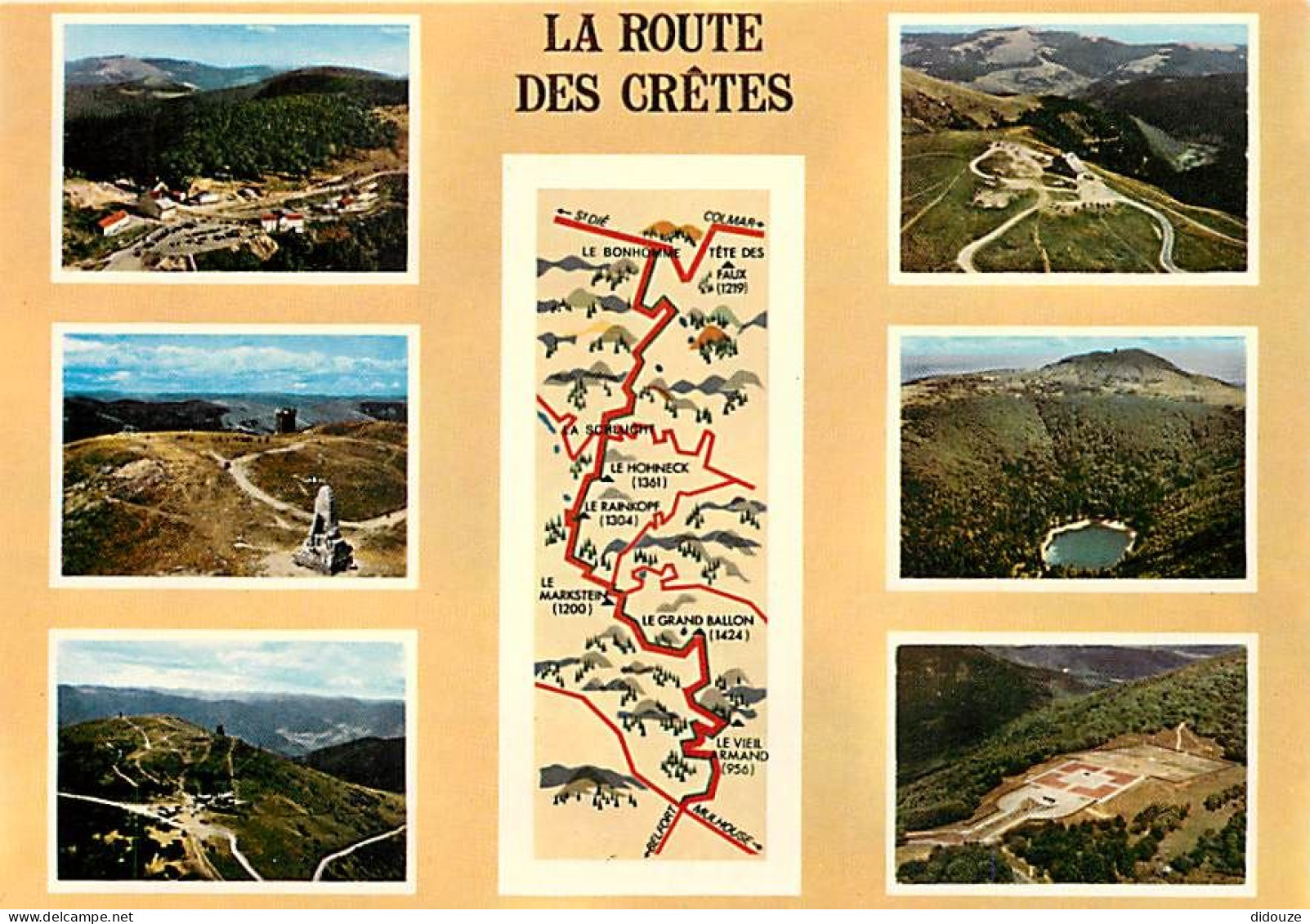 88 - Vosges - La Route Des Crêtes - Multivues - Carte Géographique - Carte Neuve - CPM - Voir Scans Recto-Verso - Autres & Non Classés