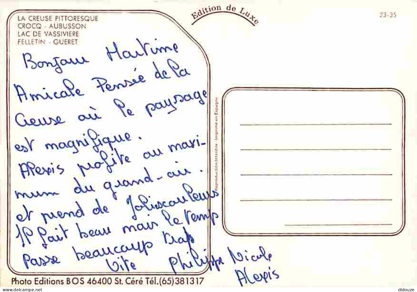 23 - Creuse - Multives - CPM - Voir Scans Recto-Verso - Other & Unclassified
