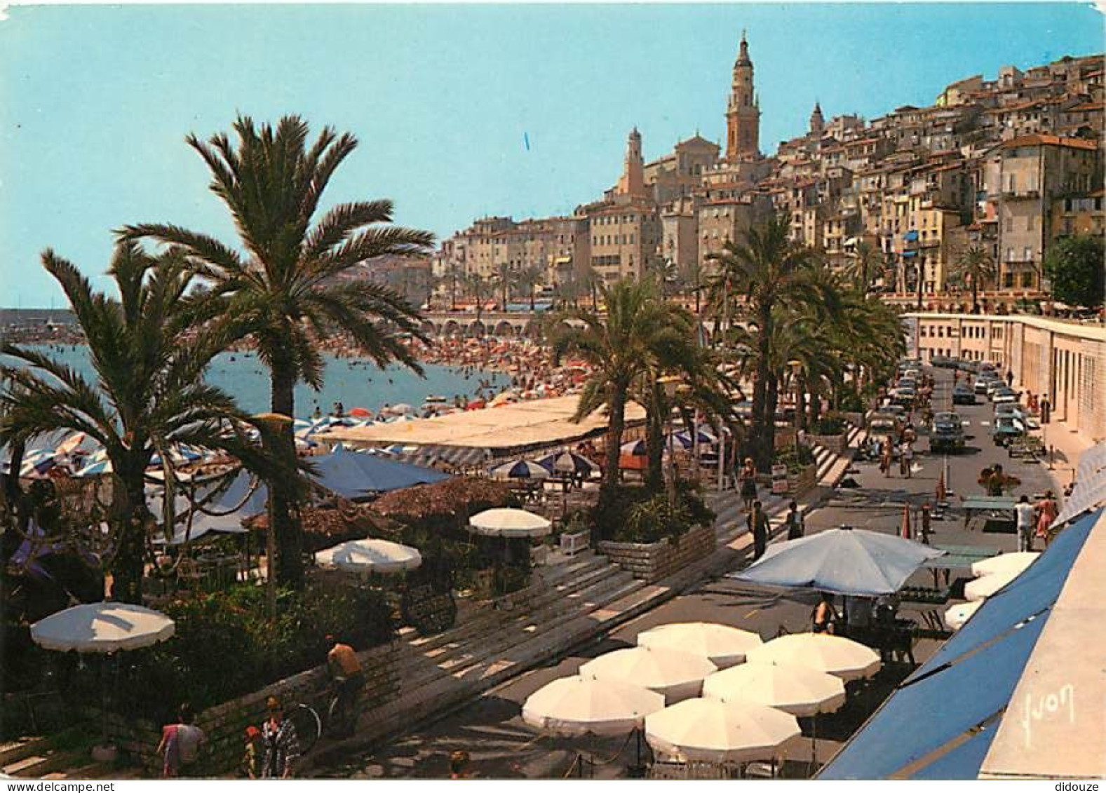 06 - Menton - Quai Bonaparte, La Plage Et La Vieille Ville - CPM - Carte Neuve - Voir Scans Recto-Verso - Menton