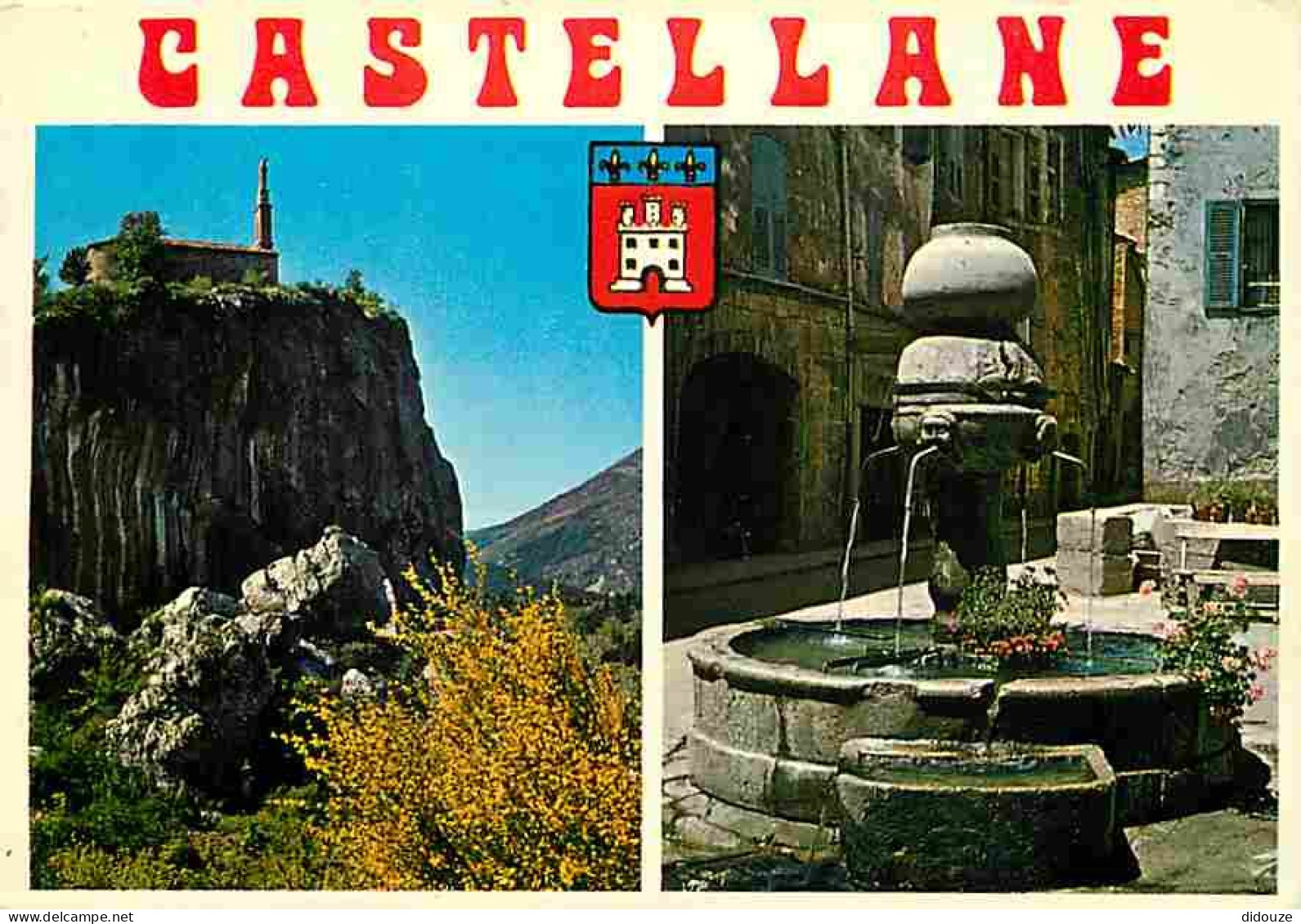 04 - Castellane - Multivues - Vieille Fontaine - Blasons - CPM - Voir Scans Recto-Verso - Castellane