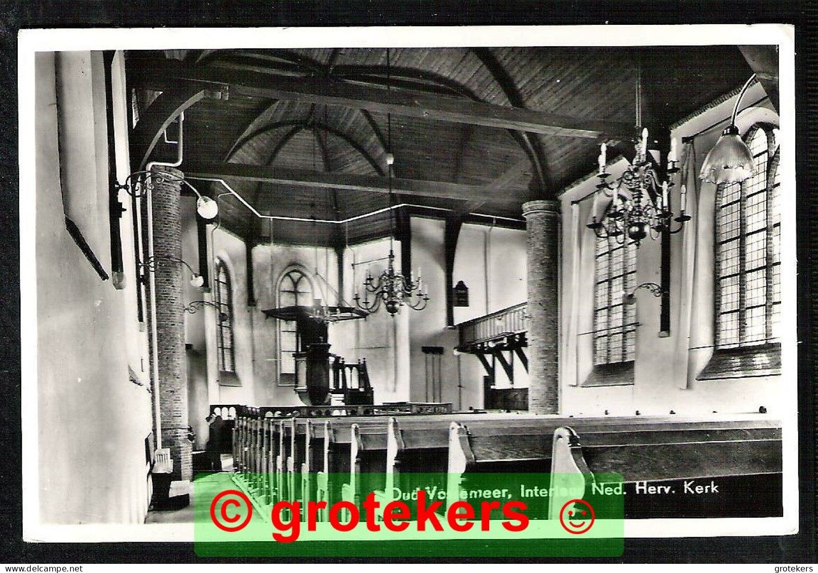 OUD VOSSEMEER Ned. Herv. Kerk Interieur 1965 - Tholen