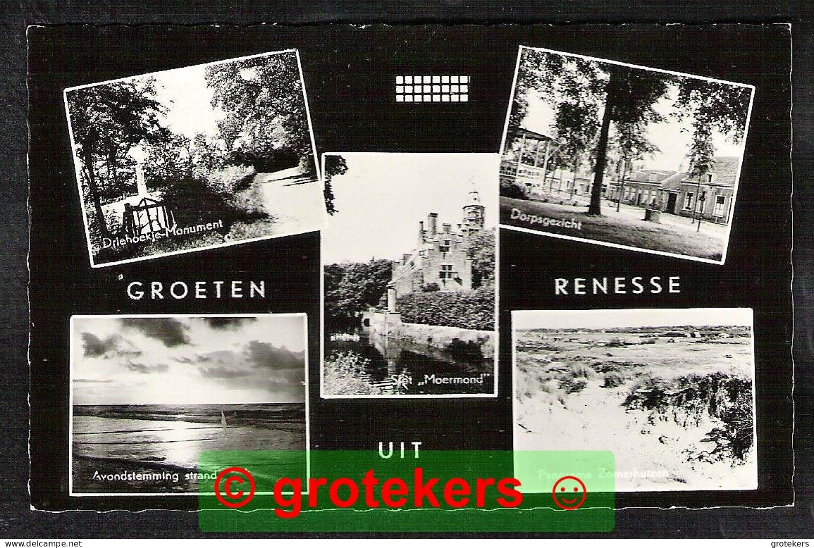 RENESSE Groeten Uit 5-luik Met O.a. Slot Moermond En Driehoekje Monument 1965 - Renesse