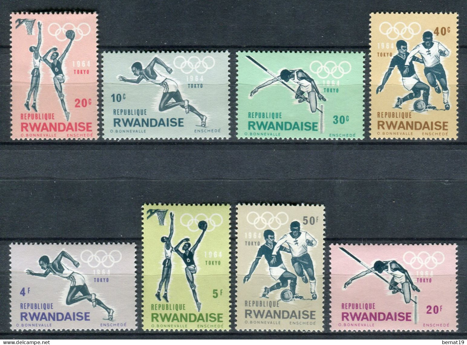 Ruanda 1964. Yvert 76-83 ** MNH. - Neufs