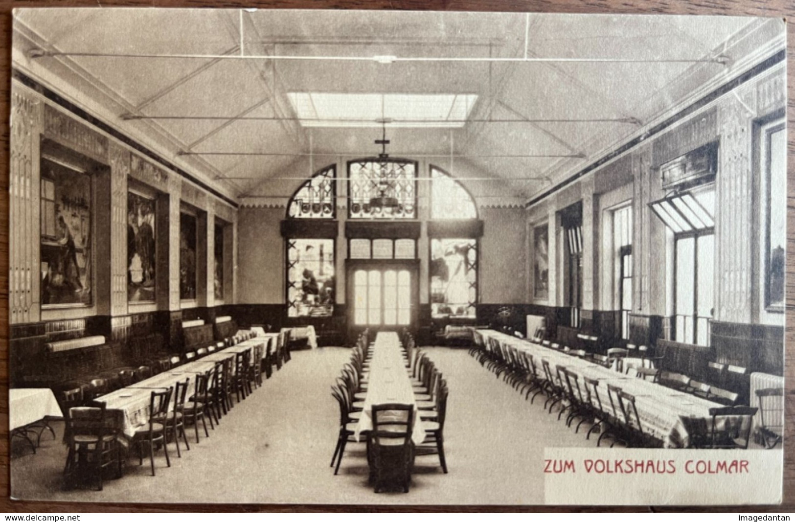 Colmar - Zum Volkshaus - Intérieur De Restaurant - Jul. Manias & Cie. Strassburg I. Els. - Colmar