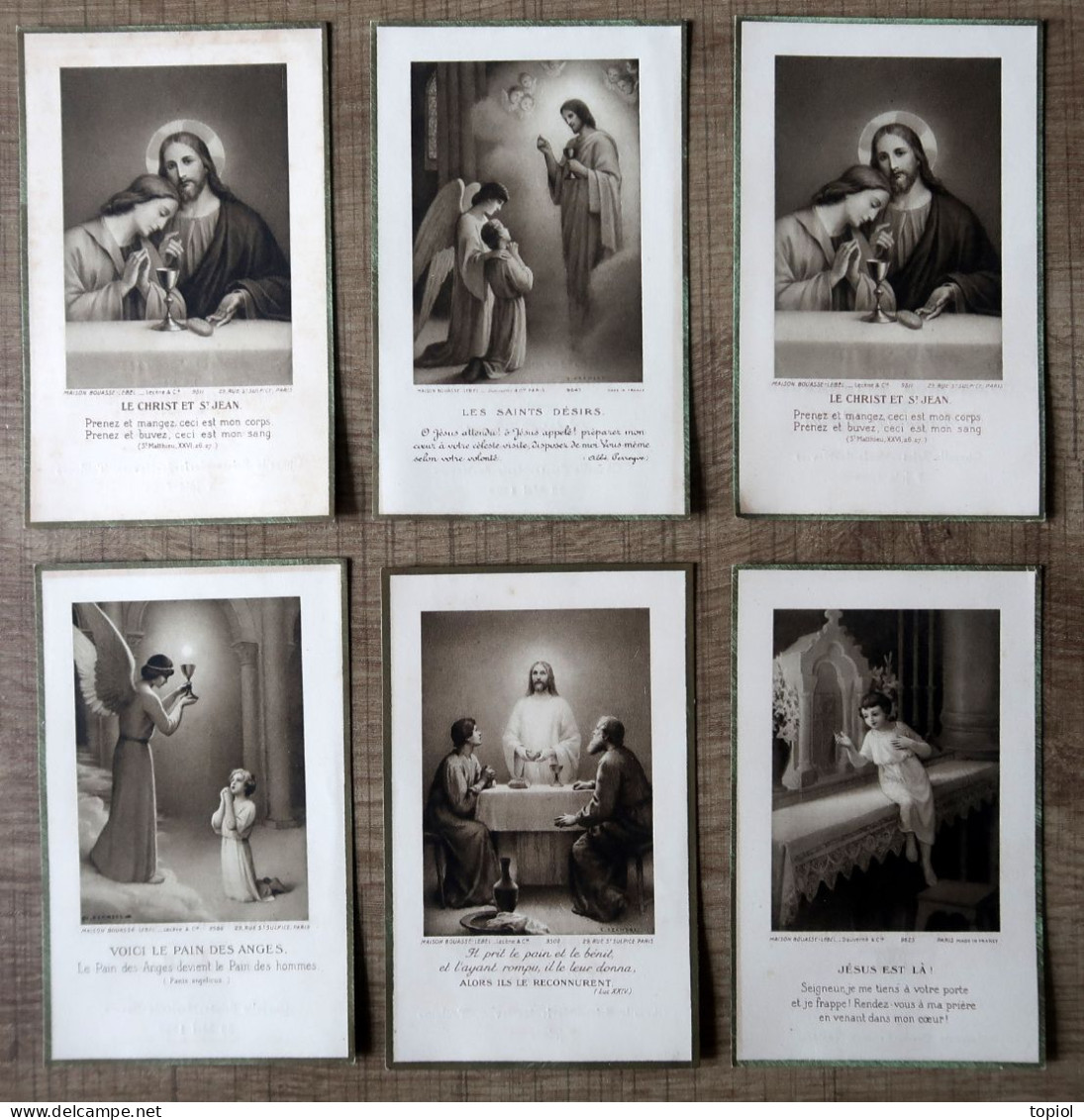 6 Images Pieuses (1ère Communion Et Communion Solennelle1928 - 1929) - Devotion Images