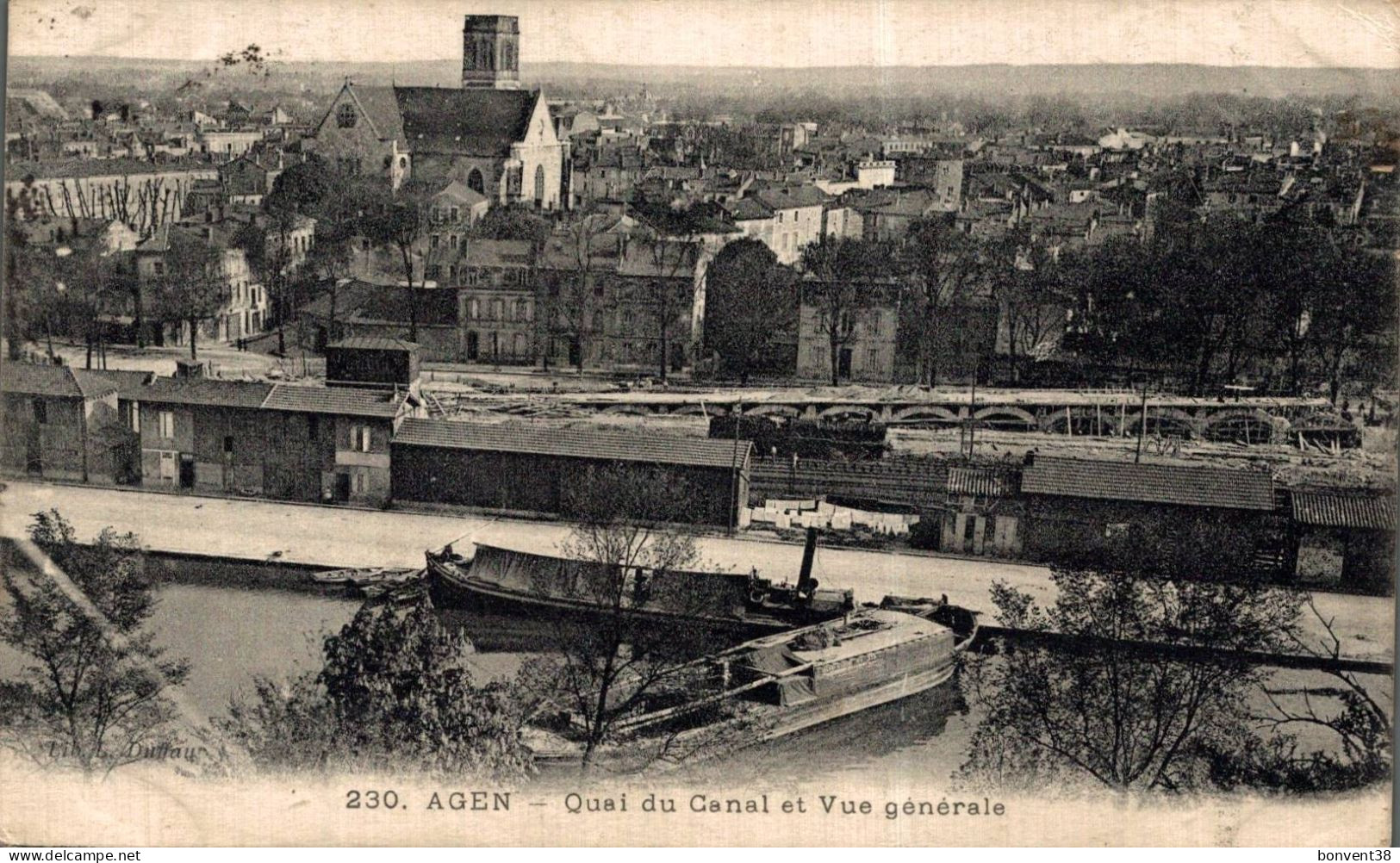 K1905 -  AGEN - D47 - Quai Du Canal Et Vue Générale - Agen