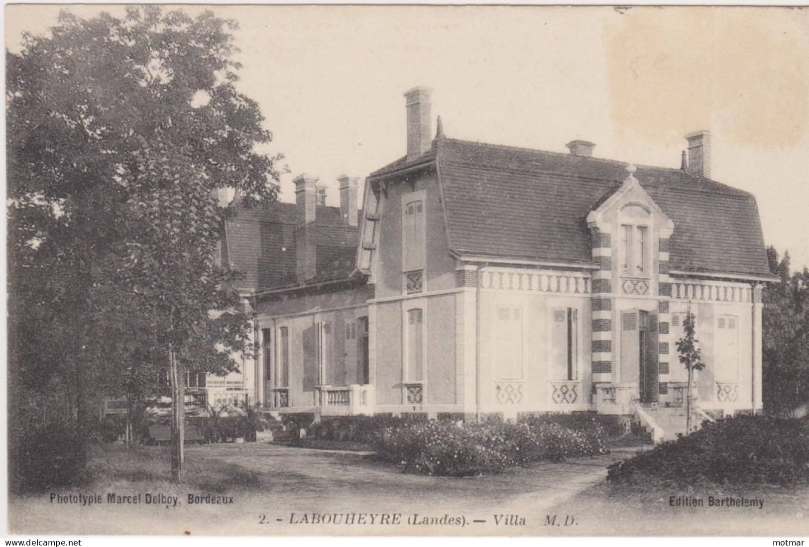 Labouheyre, Superbe Villa - Voyagée En 1909 - Other & Unclassified