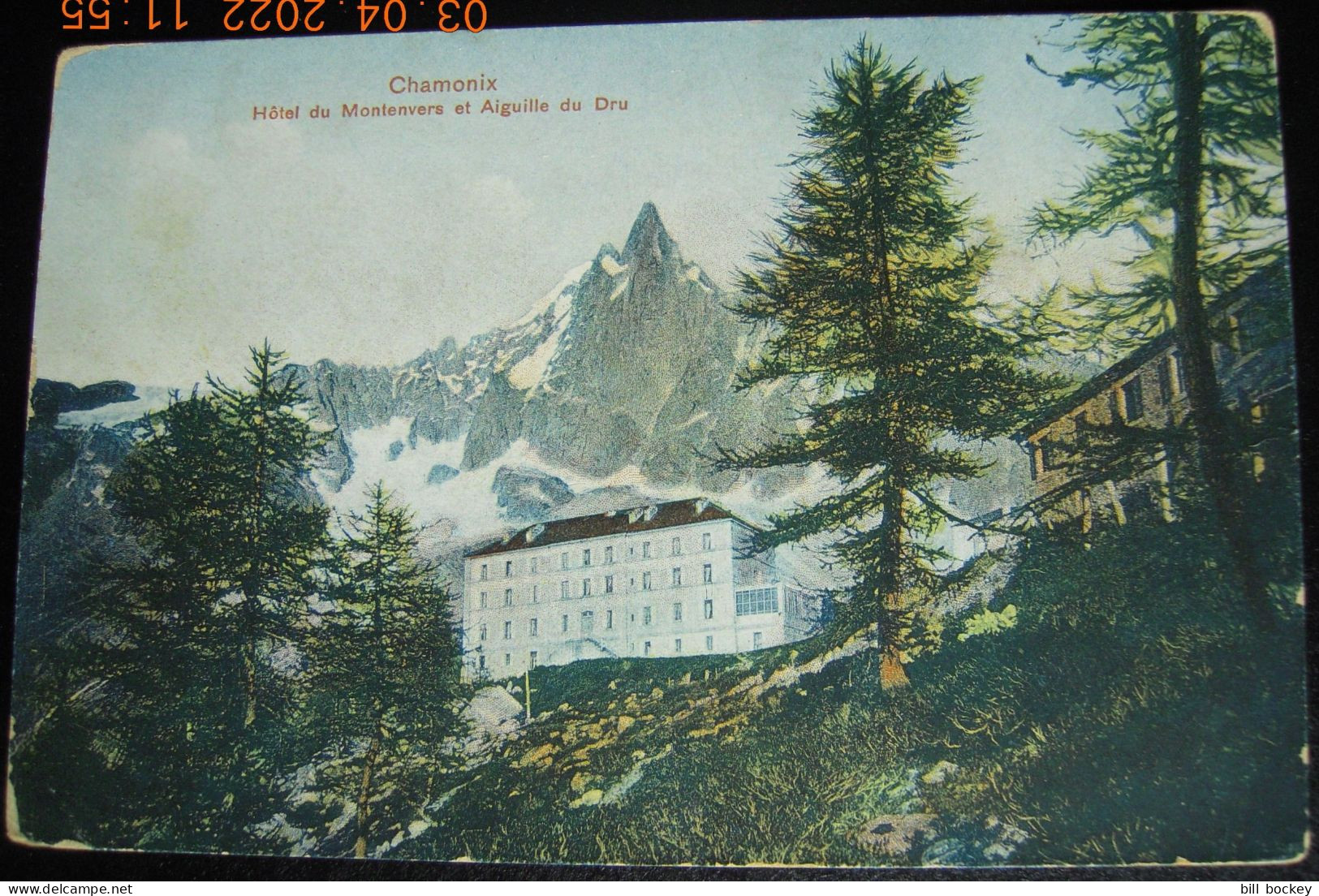 CPA Années 1920 CHAMONIX MONT BLANC - Hotel De Montenvers - Aiguille Du Dru Couleurs Bon État - Chamonix-Mont-Blanc