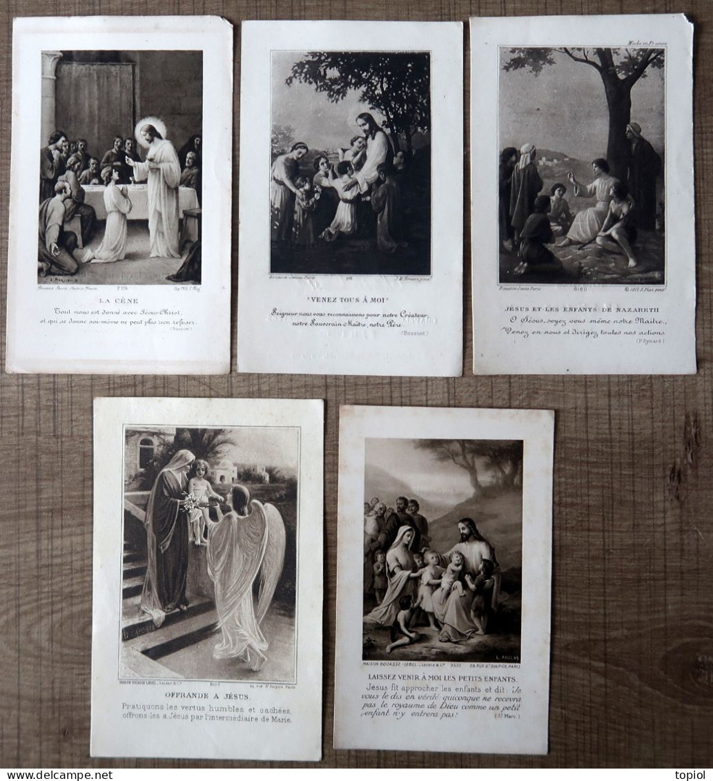 5 Images Pieuses (1ère Communion, Communion Solennelle, Communion Privée 1924 à 1930) - Images Religieuses