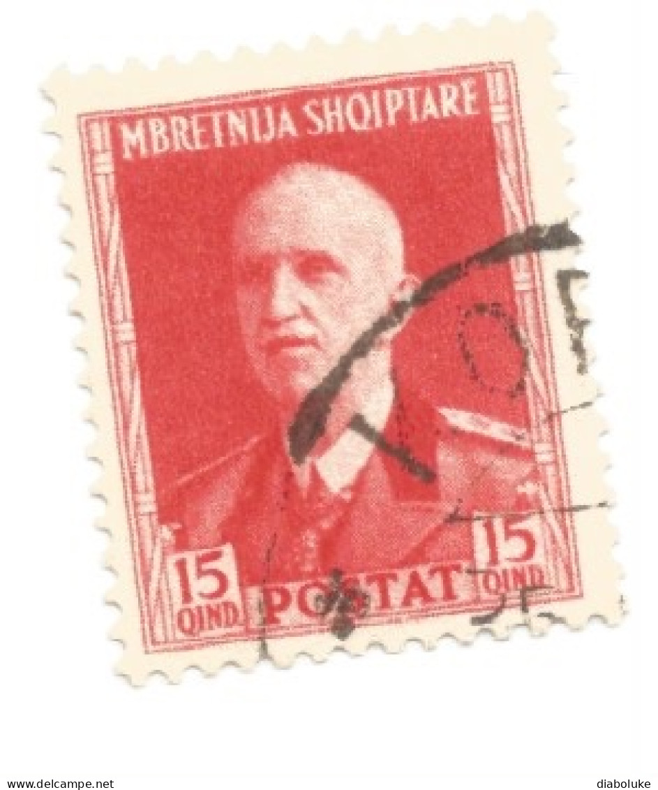 (COLONIE E POSSEDIMENTI) 1939-1940, SERIE ORDINARIA, 15q - Francobollo Usato (CAT. SASSONE N.21) - Albania