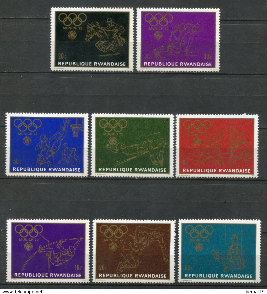 Rwanda 1971. Yvert 422-29 ** MNH. - Nuevos