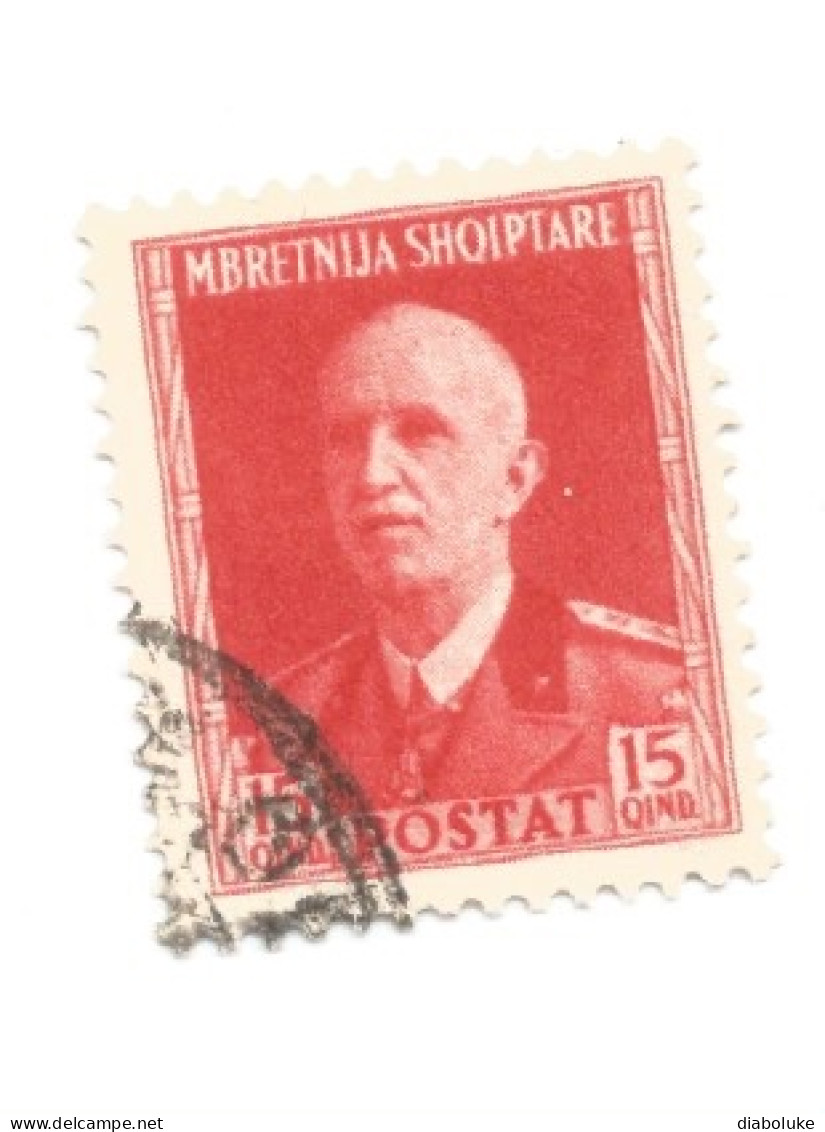 (COLONIE E POSSEDIMENTI) 1939-1940, SERIE ORDINARIA, 15q - Francobollo Usato (CAT. SASSONE N.21) - Albanie