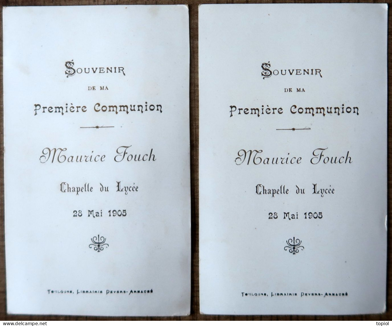 2 Images Pieuses (1ère Communion 1905) - Devotion Images