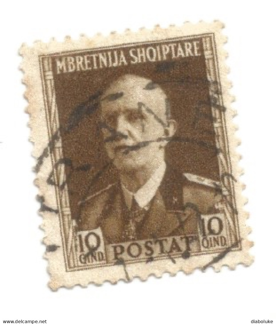 (COLONIE E POSSEDIMENTI) 1939-1940, SERIE ORDINARIA, 10q - Francobollo Usato (CAT. SASSONE N.20) - Albania