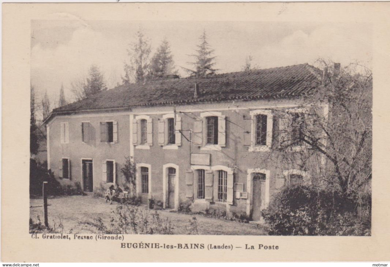 Eugénie-les-Bains (Landes), La Poste - Voyagé En 1929 - Autres & Non Classés