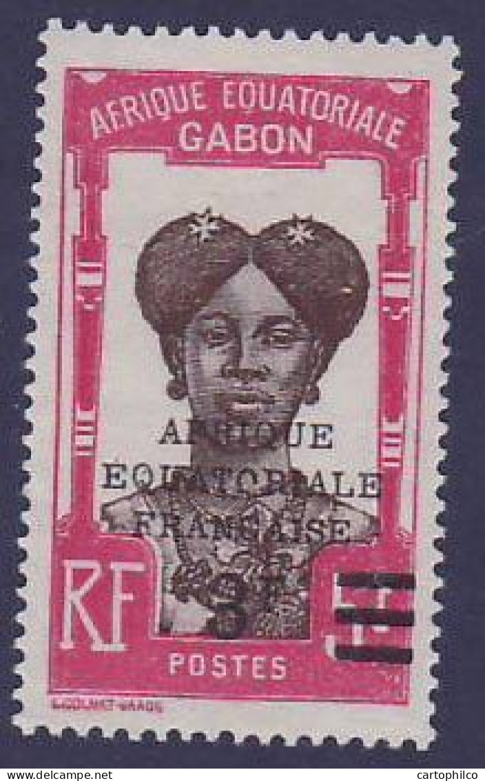 Gabon Guerrier 110a Variete Point Apres F Absent ** SUP - Unused Stamps