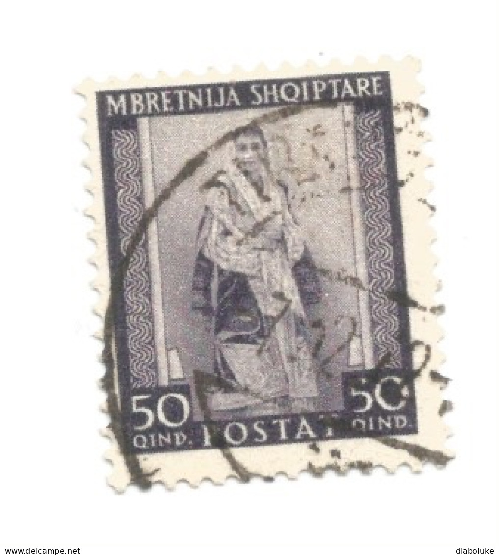 (COLONIE E POSSEDIMENTI) 1939-1940, SERIE ORDINARIA, 50q - Francobollo Usato (CAT. SASSONE N.24) - Albania