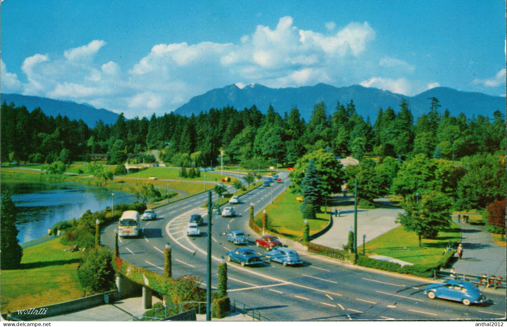 Superrar Highway Bus Automobil Ford Entrance Stanley Park Vancouver Um 1960 - Vancouver