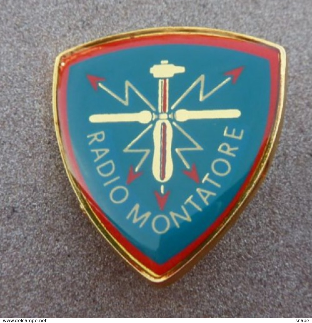 DISTINTIVO Vetrificato A Spilla Radiomontatore - Esercito Italiano Incarichi - Italian Army Pinned Badge - Used (286) - Armée De Terre