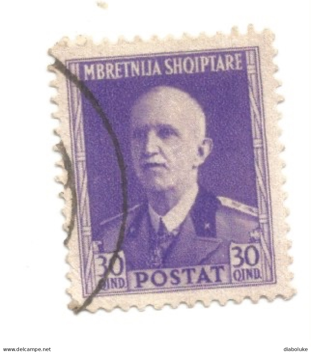 (COLONIE E POSSEDIMENTI) 1939-1940, SERIE ORDINARIA, 30q - Francobollo Usato (CAT. SASSONE N.23) - Albanie