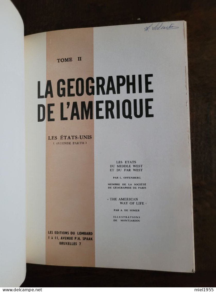 Album Collector TINTIN 1963 Géographie De L'Amérique 46 Pages (6 Photos) Voir Description - Albums & Catalogues