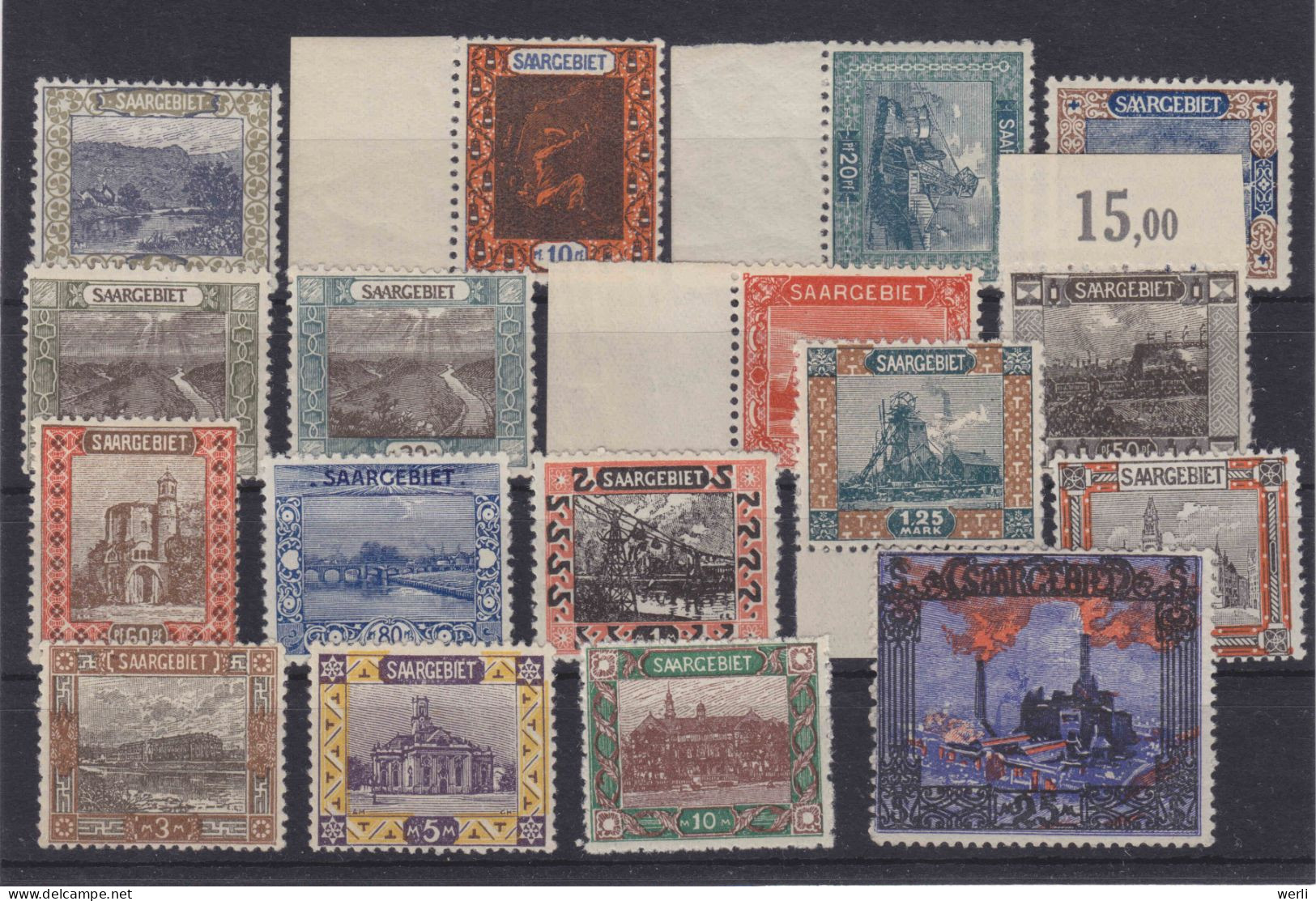 Saargebiet MiNr. 53-69 ** - Unused Stamps