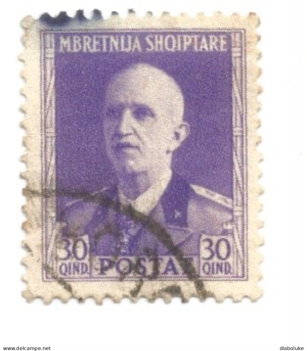 (COLONIE E POSSEDIMENTI) 1939-1940, SERIE ORDINARIA, 30q - Francobollo Usato (CAT. SASSONE N.23) - Albania