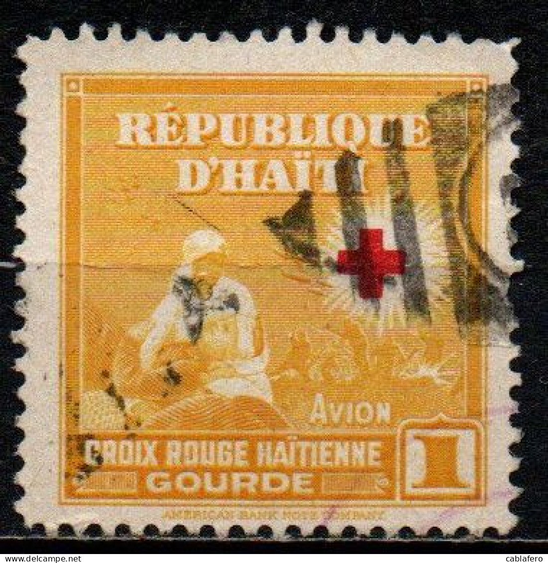 HAITI - 1945 -  CROCE ROSSA - USATO - Haïti