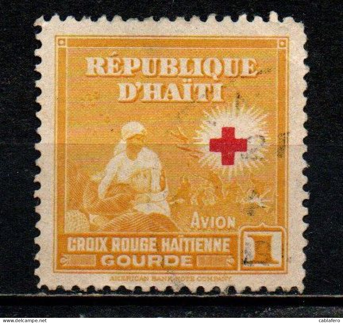 HAITI - 1945 -  CROCE ROSSA - USATO - Haiti
