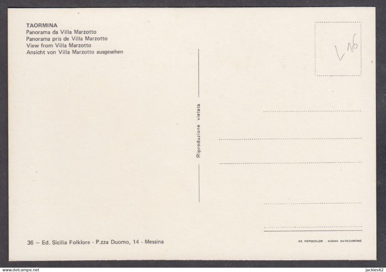 126785/ TAORMINA, Panoramica Da Villa Marzotto - Otros & Sin Clasificación