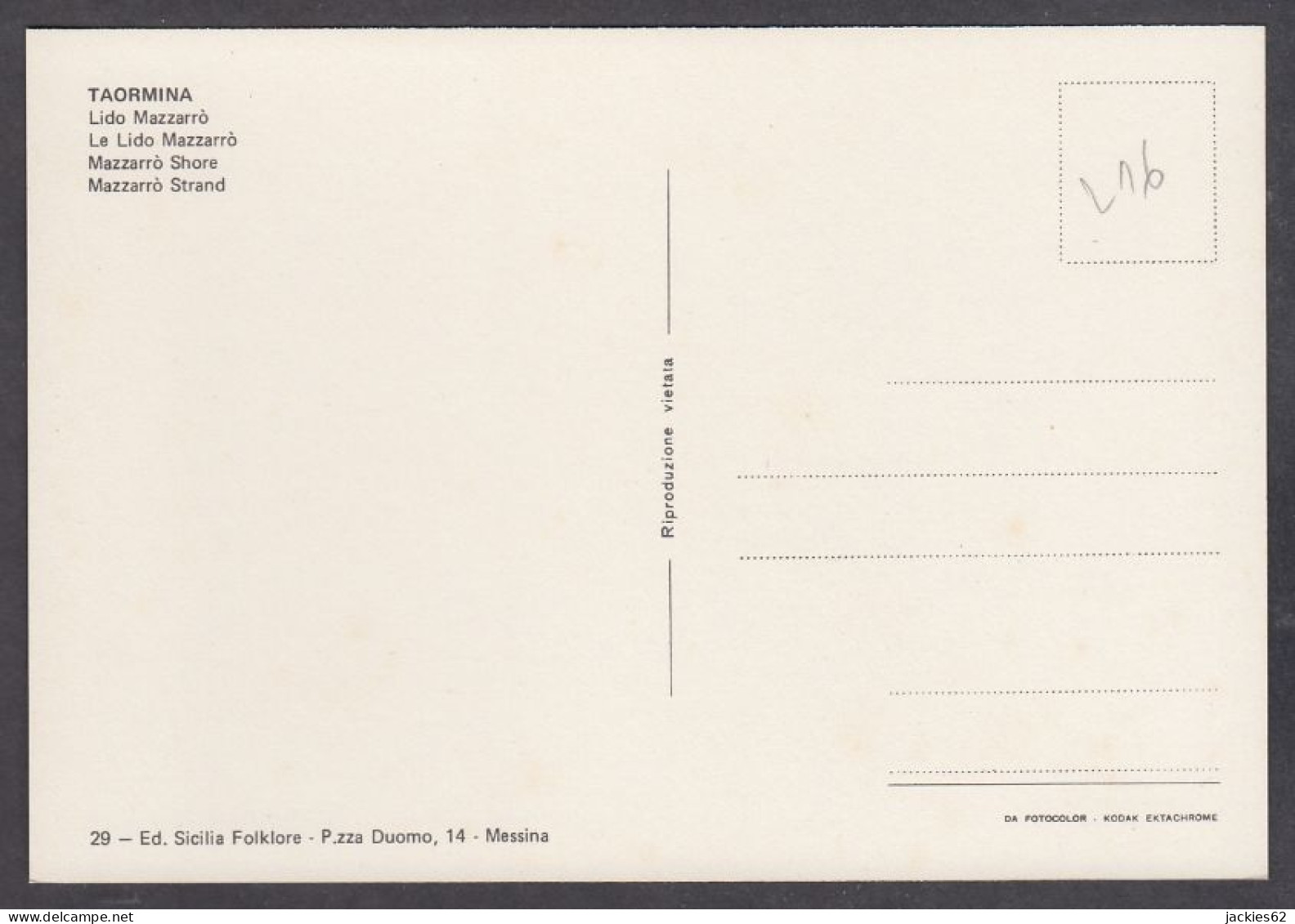 126778/ TAORMINA, Mazzarò, Lido - Andere & Zonder Classificatie