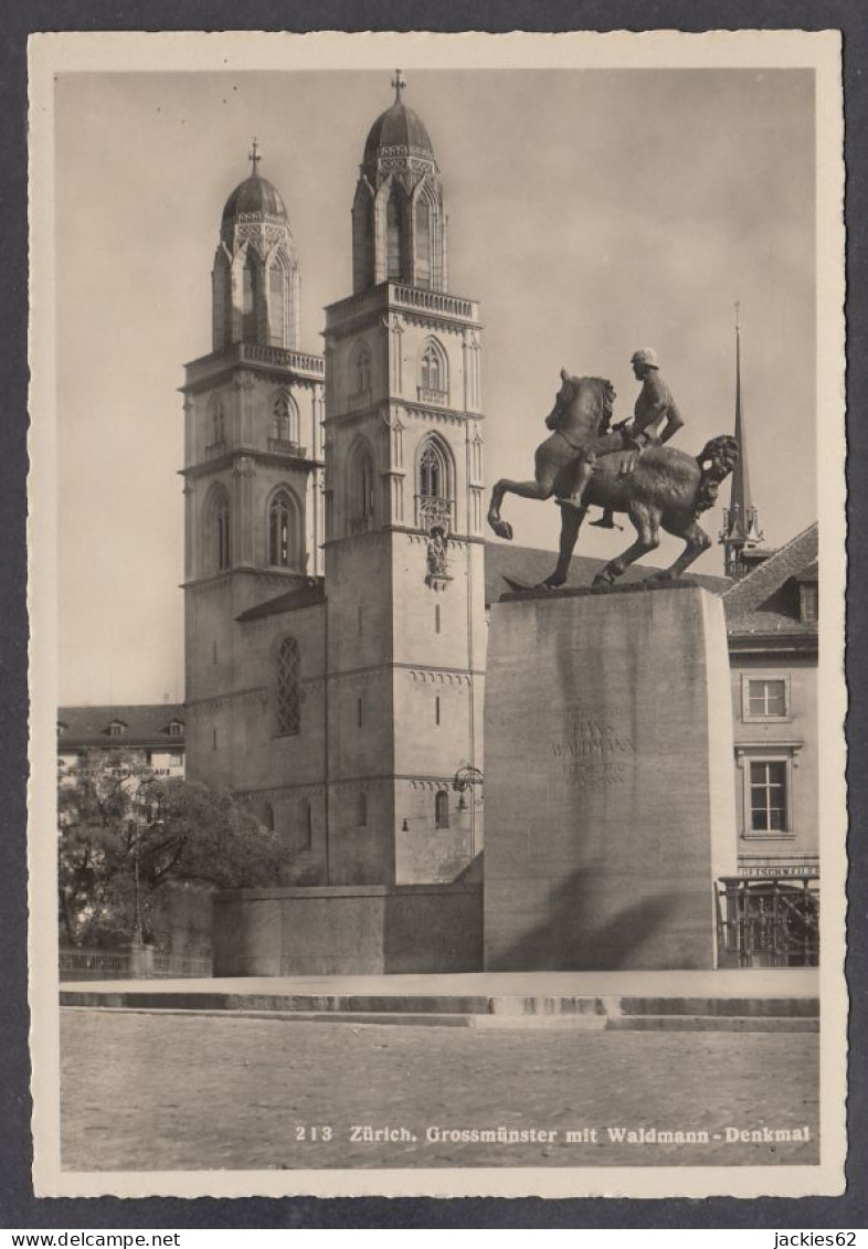 126442/ ZÜRICH, Grossmünster Mit Waldmann-Denkmal - Zürich