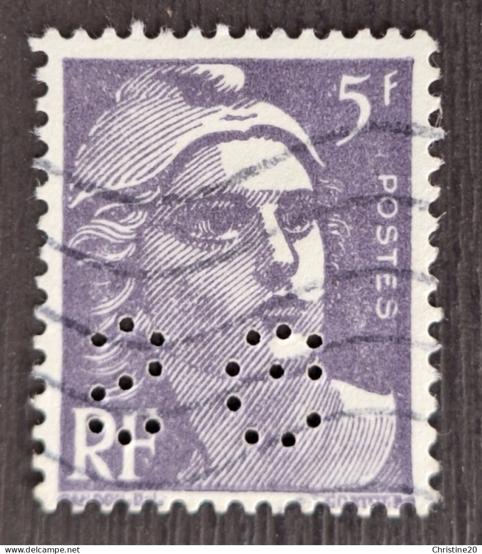 France 1951  N°883 Ob Perforé SG TB - Gebraucht